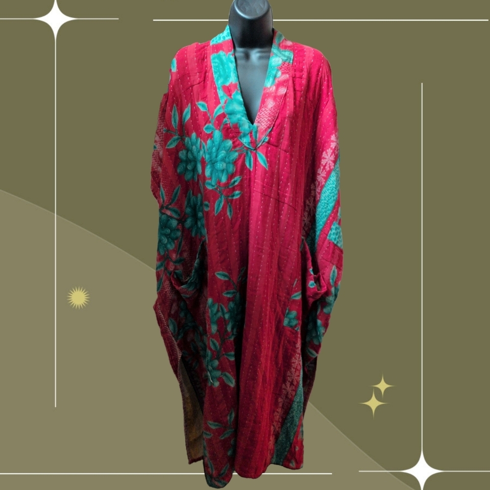 ✨ Kantha Bae Red Sari Midi Moo Osfm